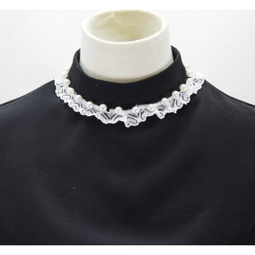 Linbaiway Fashion Lace Fake Collar Women Half Shirt False Collars Detachable Collar Removable Neck Tie Female Stand Nep Kraagie