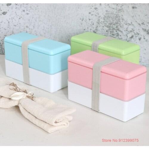 Cute Food Container Student School Lunch Box Korean Mini Microwave Plastic Lunch Box Kawaii BBQ Fruit Salad Snacks Takeaway Box