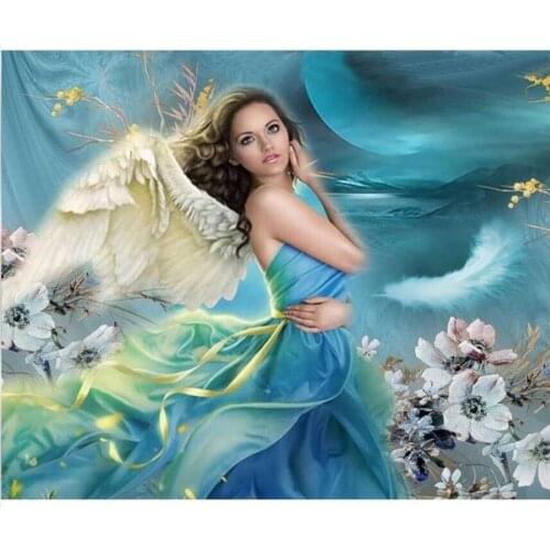 Woman Diamond Painting Kits Angel Wing Diamond Dotz Mosaic Embroidery Picture Crystal Rhinestone Sticker Decal Wall Art Craft