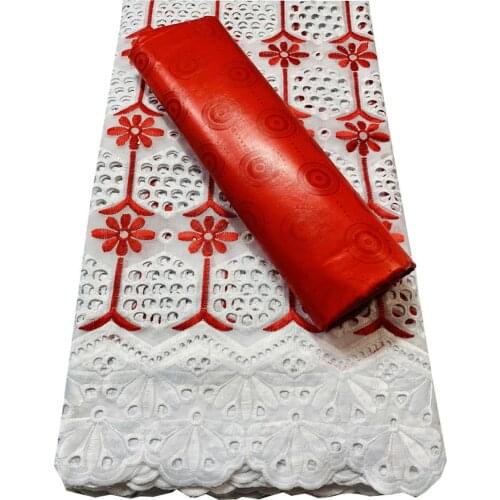 New African Bazin Riche Brode Fabric Combine Swiss Voile Cotton Lace 2021 Damask Guinea Brocade Lace Fabric 2.5+2.5yard VKM109