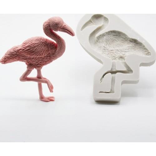 Food Grade Cute Exquisite Flamingo Shape Fondant Cake Decorating Silicone Mold Chocolate Handmade Soap Candy DIY Baking Tools