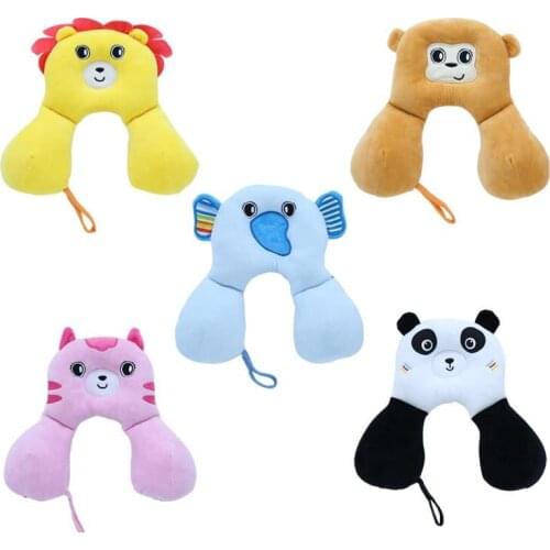 Children Baby Pillow Multi-Animals Design Plush Super Soft Kids Headrest Neck Protector Travel Toys for 0-4 Years