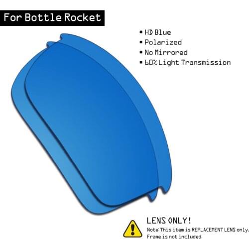 SmartVLT Sunglasses Replacement Lenses for Oakley Bottle Rocket - HD Blue