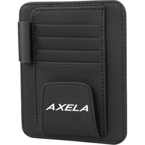Sun Visor Multifunction PU Leather Car Card Package Holder Glasses Holder Pen Organizer Auto Accessories for Mazda Axela