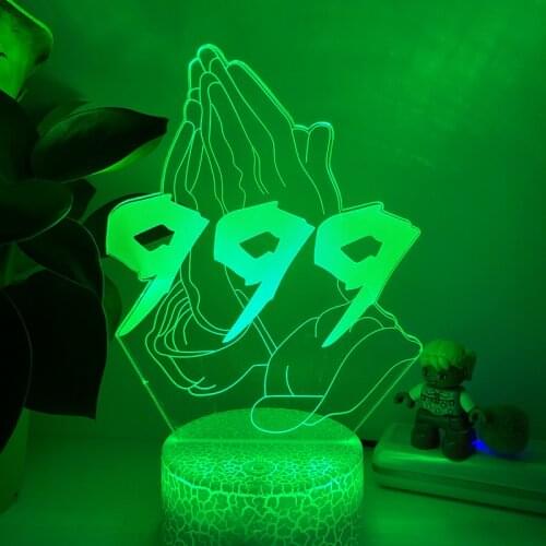 JUICE WRLD forever 999 Acrylic 3D Illusion LED Night Light For Home Decor Child Birthday Gift Table Lamp Dropshipping