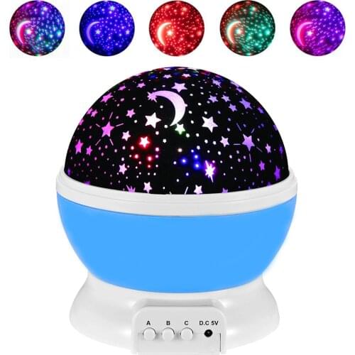 LED Projector Light Star Moon Galaxy Night Light For Children Nursery Nightlight Baby Night Lamp Bedroom Decor Christmas Gifts