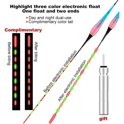 1Pcs Gravity Sensor Smart Fishing Led Light Float Bite Automatically Remind Glowing Float Electric Fishing Buoy With Batt