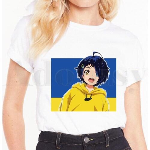 Short Sleeve Female Tops Tees Harajuku VintageT Shirts Wonder Egg Priority Sun Flower Ohto Ai Ooto Ai Womens T-shirt