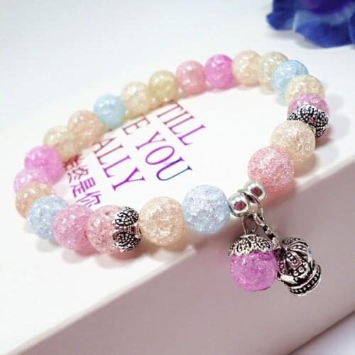 2021 New Chinese Fengzi-Crystal Agate Retro Bracelet for Women Crown Bracelet Pendant DIY Jewelry for women gift