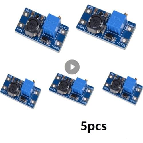 1/5pcs DC-DC Boost Module 2A Boost Power Supply Board Step Up Converter Booster Input 3V/5V To 5V/9V/12V/24V Adjustable MT3608