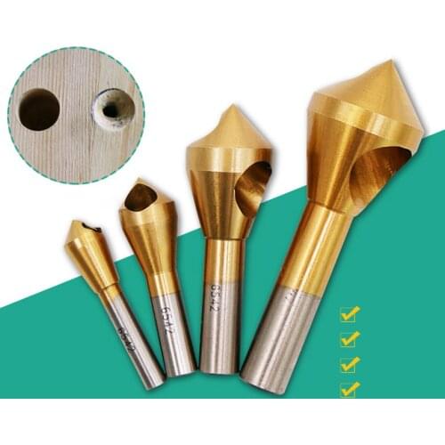 1 Set HSS Countersink Drill Bit Deburring Tool Countersink Drill Bit for Chamfering Round Holes & Edges 2-5/ 5-10 /10-15/15-20mm