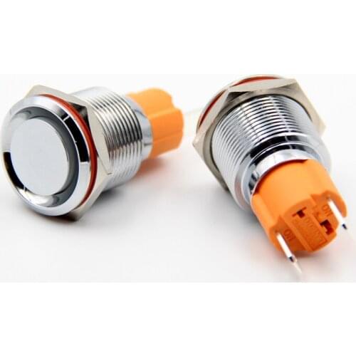 1Pcs 16mm metal button switch 10A high current high power start switch power switch self-locking