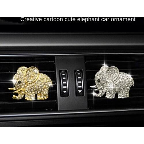 1pcs Crystal Elephant Car Perfume Cute Car Accessories Car Decoration Interior Car Pendant Car Accessories for Girls