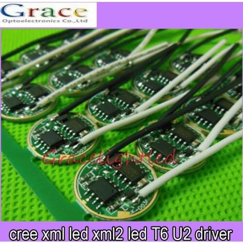10PCS DC3.7V 5 Modes LED Flashlight Driver for CREE XML-T6 U2 /XML2 10W LED Light Lamp/Torch