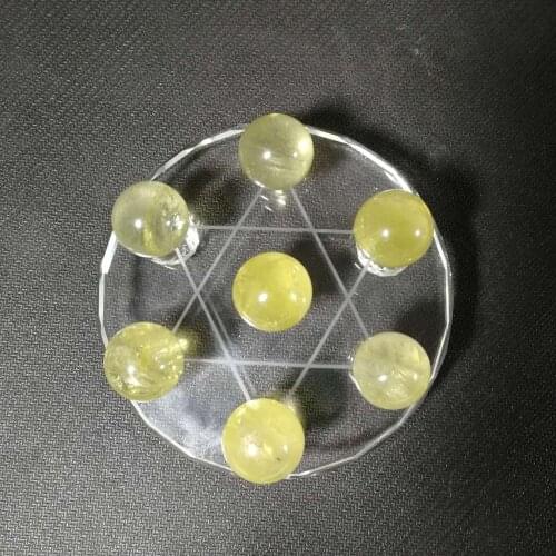 100% Natural 7pcs high quality citrine quartz beads Seven Star Group Crystal Meditation Reiki Healing Chakra Home Decoration