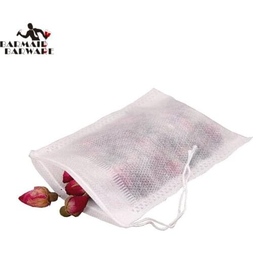 100pcs/lot Tea Bag Filter Paper Bags Tea Strainer Infuser Wood Drawstring Tea Bag for Herb Loose Tea Tool 3 Sizes