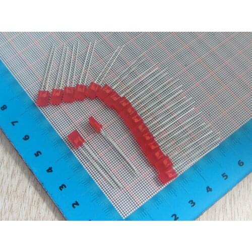 100pcs rectangle DIP 2*5*7MM Red light Led Diode Red light-emitting diode red LED lamp