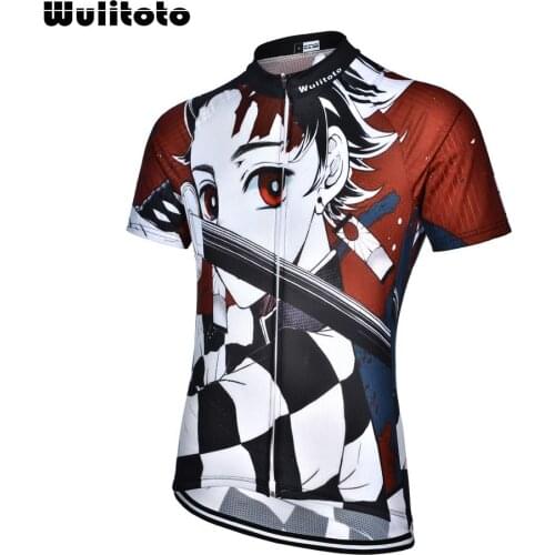 2021 Demon Slayer summer men shirts bike jersey Short Breathable mtb cycling jersey