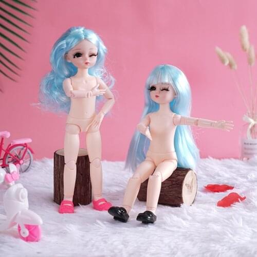 28cm Heigh Winky Doll 1/6 Bjd 12 Inch Nude Doll Joint Eyelashes Diy Dress Up Toy for Girls Childrens Toys