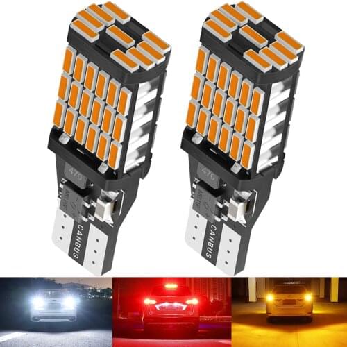 2x T15 LED W16W Bulbs Canbus OBC Error Free LED Backup Light 921 912 W16W LED Bulbs Car Reverse Lamp Xenon White DC12V No Error