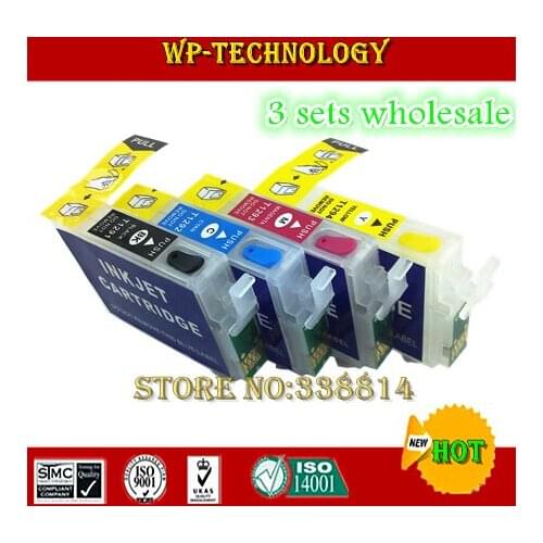 [3 sets wholesale] Empty Refill cartridge suit for T1291 - T1294,suit for Epson SX230 SX235W SX420W SX425W SX430W SX435W ,etc