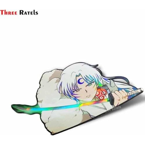 Three Ratels A944 Cartoon Anime Sesshoumaru Peeker Car Sticker Vinyl JDM Graffiti No Reflective Auto Motor Decals Graphics