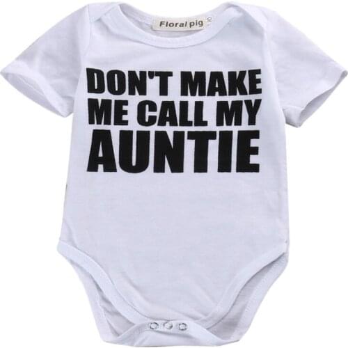 Newborn Infant Kids Baby Boy Girl Bodysuit Letters Printed Lovely Baby Bodysuits Jumpsuit Short Sleeve Baby Summer Clothes 0-18M