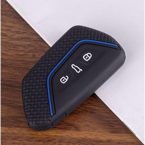 Car Key Case Bag For Golf 8 2020 2021 Silicone Soft Rubber Blue Red Car Remote Control Key Protective Cover Key Protective Shell