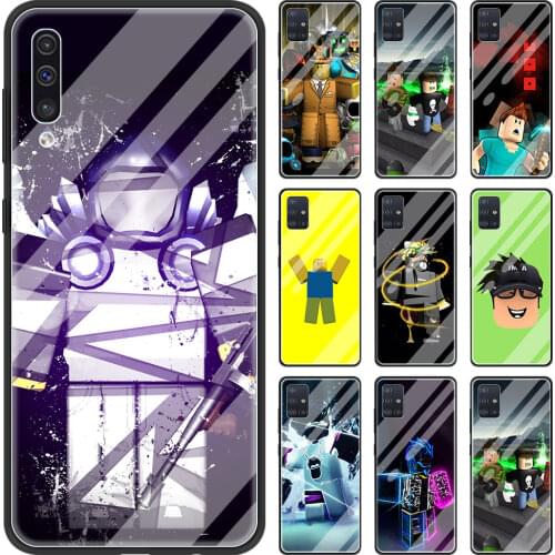 Phone Case for Samsung Galaxy A51 A71 A21s A50 A70 A30 A10 A20e A40 A11 A20s A31 A41 Glass Cover Shell Robloxes Game