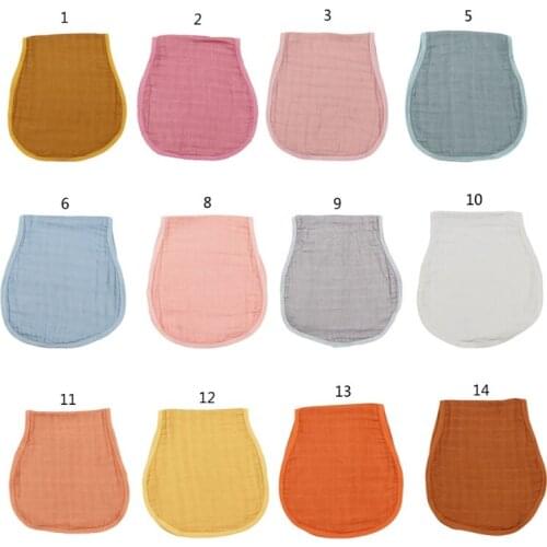 Baby Burp Cloth Bamboo Fiber Cotton Absorbent Solid Saliva Towel Feeding Bibs
