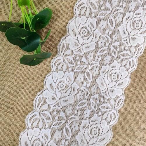E1035 wide 15cm elastic pink lace DIY craft sewing supplies