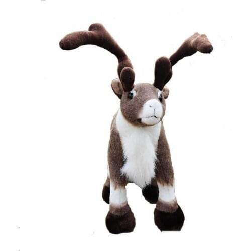 Fancytrader 18'' Simulation Reindeer Plush Toy Soft Stuffed Sika Deer Doll Wapiti Moose Elk Toy Christmas Gift Home Deco 45cm