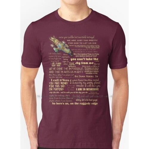 Firefly Quotes T Shirt 100% Pure Cotton Firefly Serenity Film Tv Quotes Creative Trending Vintage Cool Gift Euro Us Size Big