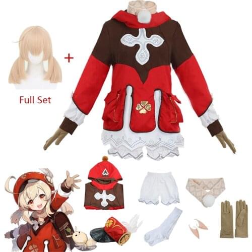 Game Genshin Impact Klee Cosplay Costume Loli Party Outfit Uniform Women Halloween Carnival Costumes