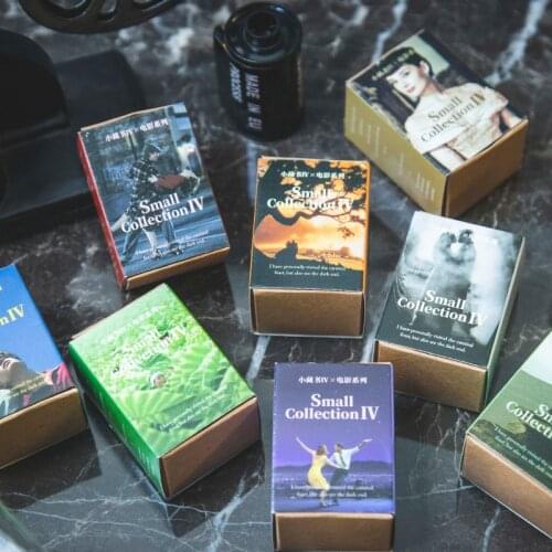 100 Sheets Classic Movie fragments Collection Kraft paper Memo Pad Diary Stationary Flakes Scrapbook Decorative Retro material C