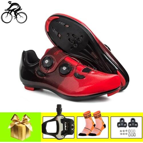 Road Bicycle Sneakers Men Women Zapatillas Ciclismo Cycling Shooes Brathable Self-locking Supertar Outdoor Road Bike Shoes