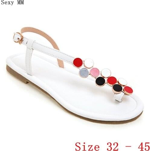 Summer Style Shoes Slides Women Flat Sandals Woman Shoes Flip Flops Slippers Sandals Small Plus Size 32 33 - 40 41 42 43 44 45