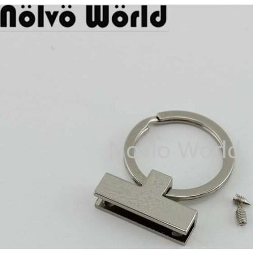 Nolvo World 5-20-100pcs 2 colors 45*25mm high quality metal key ring holder buckles,Key Fob Hardware With 24mm Key Ring