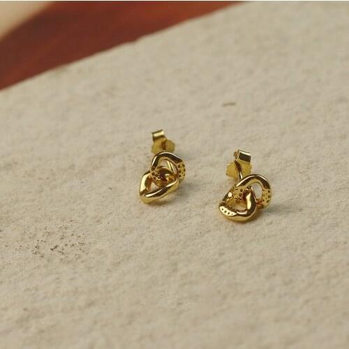 Fashion Simple Gold Color Double Circle Mini Earrings for Temperament Women Lady Stud Earrings Bridal Jewelry