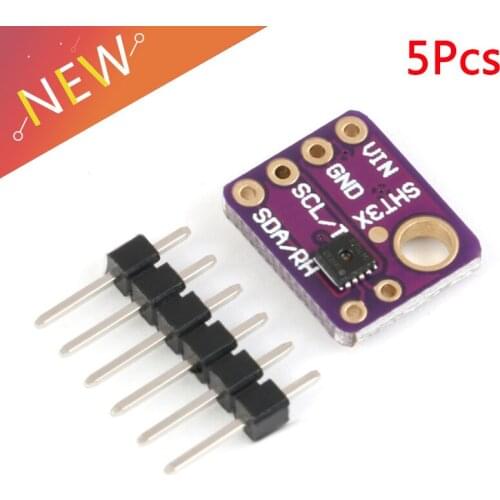 5PCS SHT30 Digital Output Temperature and Humidity Sensor Module IIC I2C Interface 3.3V GY-SHT30-D For Arduino