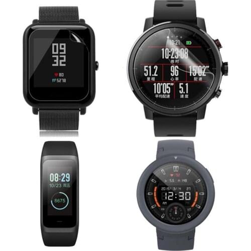 5pc Soft TPU Screen Protector Cover Film For Xiaomi Huami Amazfit Pace/Stratos/Verge 3/Bip Lite band Cor 2 Smart Watch Smartband