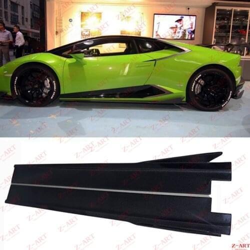 Z-ART carbon fiber front lip for Lam borghini LP610 carbon fiber front side skirts for Huracan LP610 side flap