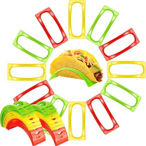 6pcs Taco Holder Stands Plastic Taco Shell Holder Taco Racks For Microwave And Dishwasher Taco Tortillas Burritos Bar Taco Party