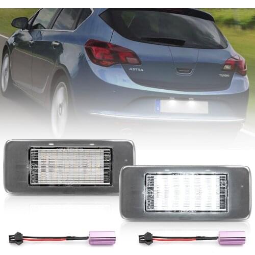 2pcs Canbus LED License Nmber Plate Light For Opel Vauxhall Astra J Estate Sports Tourer 2010-2015 Zafira Tourer C 2012-Up