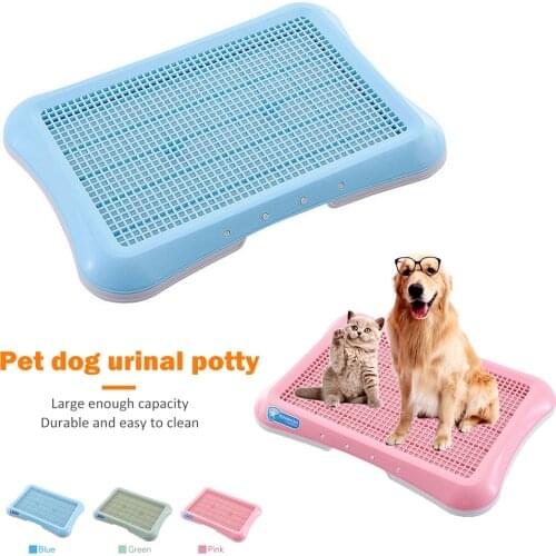 Portable Plastic Pet Dog Cat Toilet Tray Pet Potty Urinal Bowl Pee Training Toilet Easy to Clean Pet Product