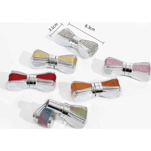 Empty Lipstick Tube 8*3.2cm Lip Colorful Shiny Bow Balm Container 3ml Lipstick Shell Cosmetics Refillable Lip Gloss Containers