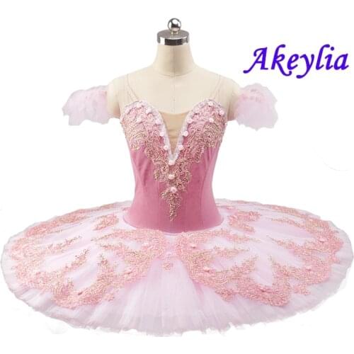 Pink Professional Ballet Tutu the Nutcracker Classical pancake Ballet Stage Costume Performance Platter Tutu dress for girls