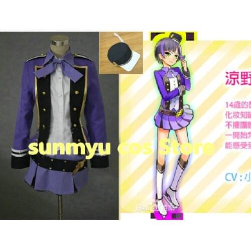 Pretty Rhythm Rainbow Live Suzuno Ito uniform Cosplay Costume,Custom Size Customize Halloween