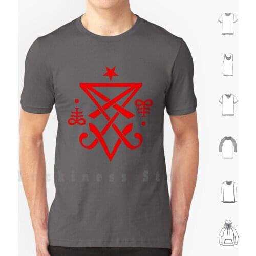 Occult Sigil Of Lucifer Satanic T Shirt 6xl Cotton Cool Tee Sigil Of Lucifer Seal Of Satan Satanic Cross Devil Satan Lucifer