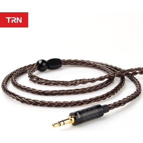 TRN T4 8 Core OCC Copper Cable 3.5MM MMCX 2PIN Connector Upgraded Cable Earphones Cable For TRN VX V90 BLON bl-05 bl03 T2 T1 T3